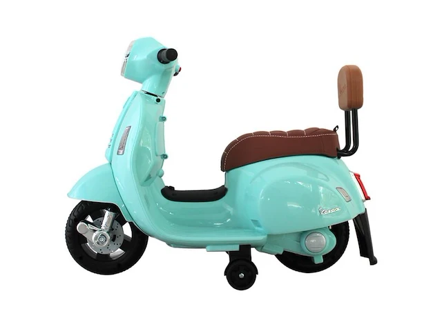 Vespa gts mini elektrische kinderscooter 6v - blauw - afbeelding 4 van  8
