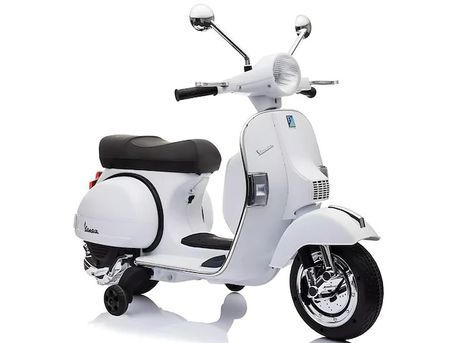 Vespa px150 elektrische kinderscooter 12v - wit - afbeelding 2 van  10