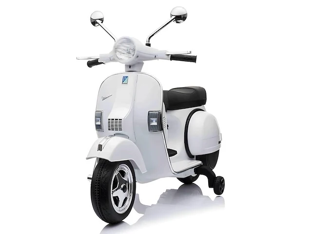 Vespa px150 elektrische kinderscooter 12v - wit - afbeelding 1 van  10