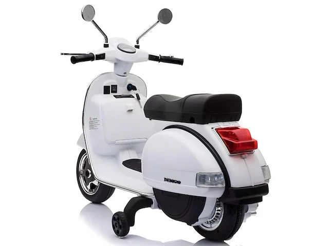 Vespa px150 elektrische kinderscooter 12v - wit - afbeelding 3 van  10