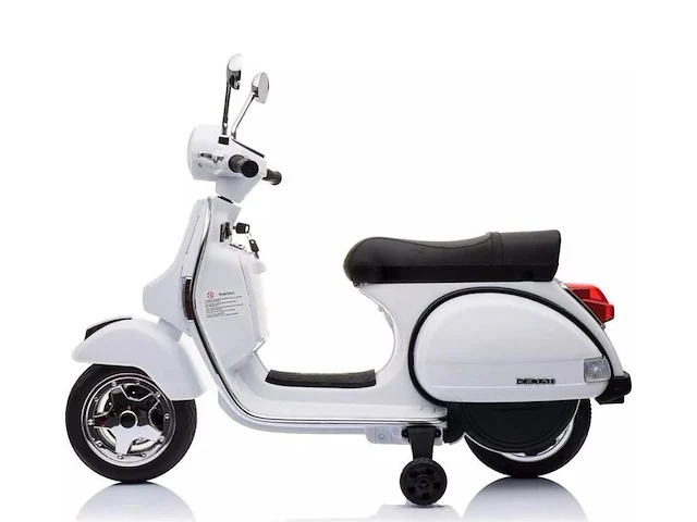 Vespa px150 elektrische kinderscooter 12v - wit - afbeelding 10 van  10