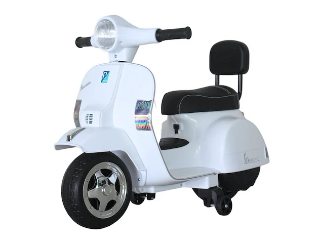 Vespa px150 mini elektrische kinderscooter 6v - wit - afbeelding 1 van  1