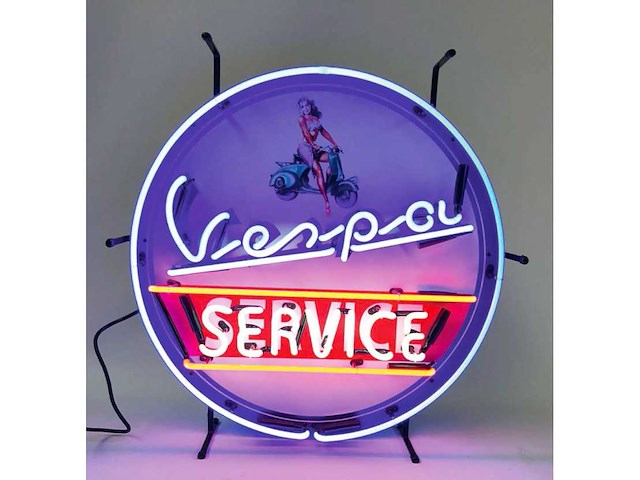 Vespa service - neon verlichting - afbeelding 2 van  2