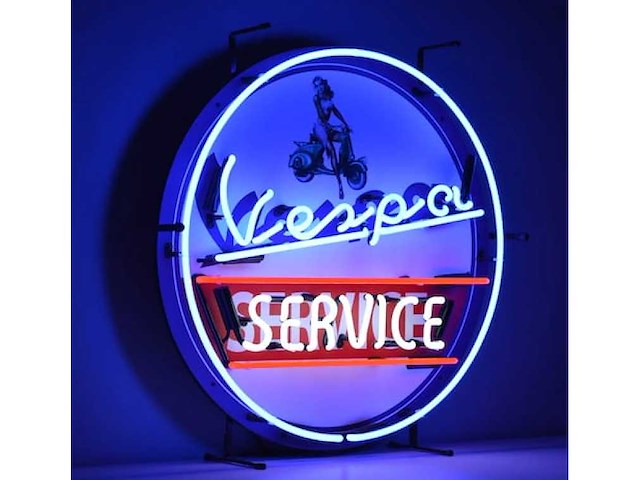 Vespa service - neon verlichting - afbeelding 1 van  2