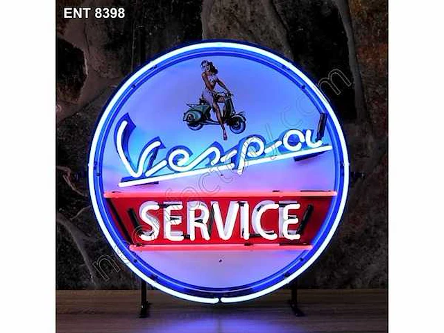 Vespa service neon sign verlichting - afbeelding 1 van  1