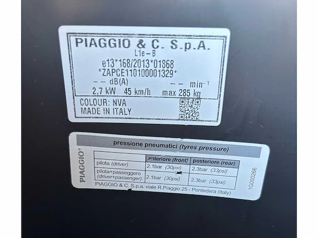 Vespa sprint s elettrica scooter - afbeelding 8 van  9