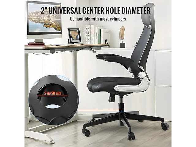 Vevor 28 inch,zware universele computerkruk - afbeelding 3 van  4