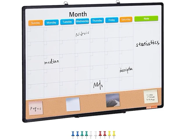 Vevor combo board kurk prikbord - afbeelding 1 van  3