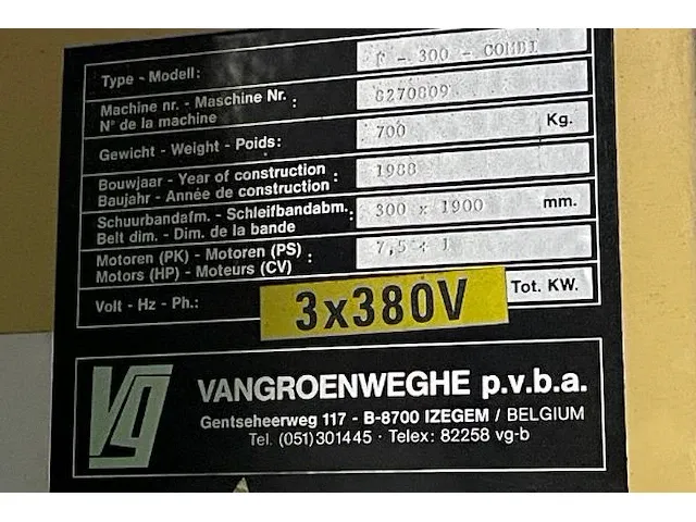 Vg breedschuurbandmachine - afbeelding 5 van  5