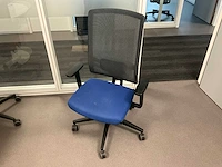 Viasit linea ergonomische bureaustoelen - blauw (4x) - afbeelding 1 van  8