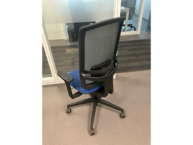 Viasit linea ergonomische bureaustoelen - blauw (4x) - afbeelding 2 van  8