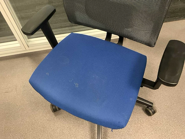 Viasit linea ergonomische bureaustoelen - blauw (4x) - afbeelding 7 van  8