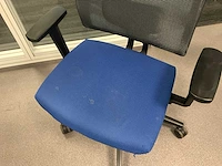 Viasit linea ergonomische bureaustoelen - blauw (4x) - afbeelding 7 van  8