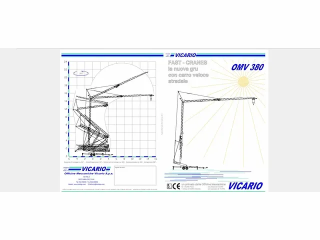 Vicario omv 380 mobiele kraan / bouwkraan / dakdekkerskraan - 2020 - afbeelding 9 van  10