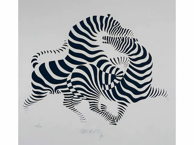 Victor vasarely (hongarije 1906-1997) topwerk - afbeelding 1 van  5