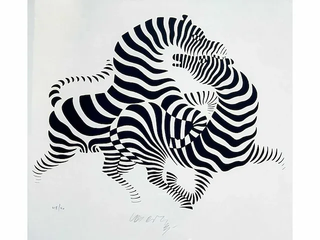 Victor vasarely (hongarije 1906-1997) topwerk - afbeelding 4 van  5