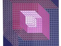 Victor vasarely (hongarije 1906-1997) - afbeelding 2 van  5