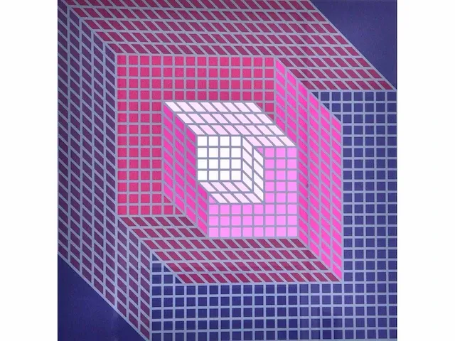 Victor vasarely (hongarije 1906-1997) - afbeelding 4 van  5