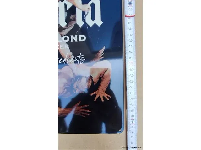 Victoria strong blond bier origineel reclamebord metaal - afbeelding 2 van  4