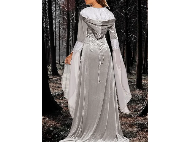 Victoriaans gothic jurk (2xl) - afbeelding 3 van  5