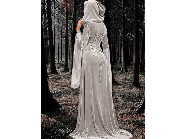 Victoriaans gothic jurk (2xl) - afbeelding 4 van  5