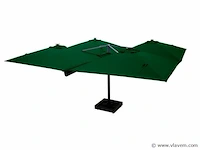 Vierdubbele hangende parasol donkergroen - afbeelding 1 van  10