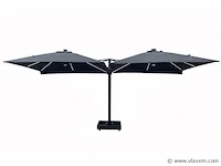 Vierdubbele hangende parasol donkergroen - afbeelding 7 van  10