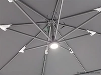 Vierdubbele hangende parasol donkergroen - afbeelding 8 van  10
