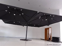 Vierdubbele hangende parasol donkergroen - afbeelding 10 van  10