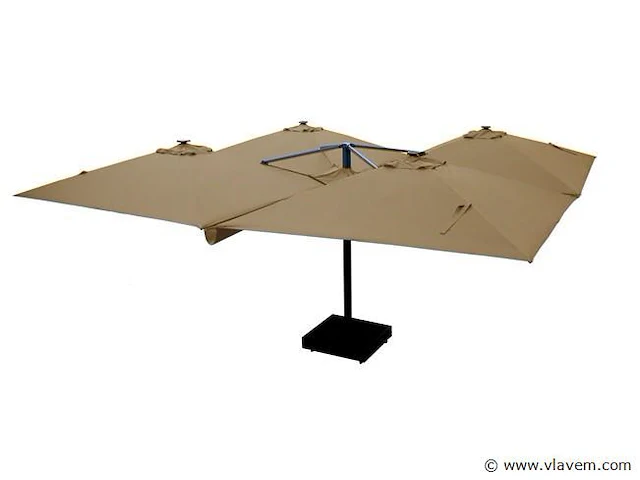 Vierdubbele hangende parasol zandkleurig - afbeelding 1 van  11