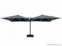 Vierdubbele hangende parasol zandkleurig - afbeelding 10 van  11