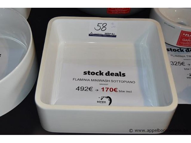 Vierkante design wasbak flaminia 40x40 - afbeelding 1 van  2