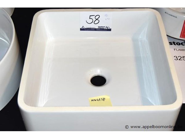 Vierkante design wasbak flaminia 40x40 - afbeelding 2 van  2