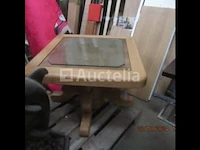 Vierkante eiken tafel/ zeer robuust - afbeelding 1 van  4
