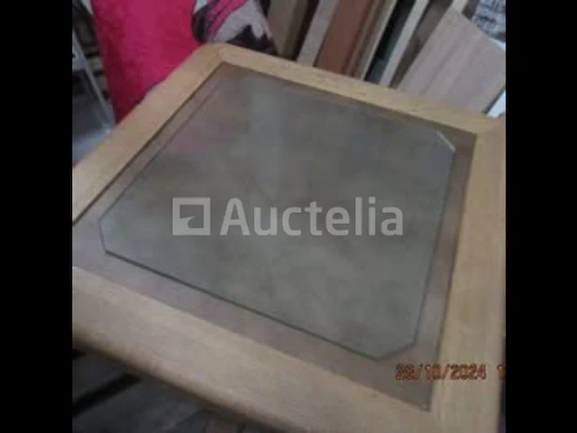 Vierkante eiken tafel/ zeer robuust - afbeelding 3 van  4