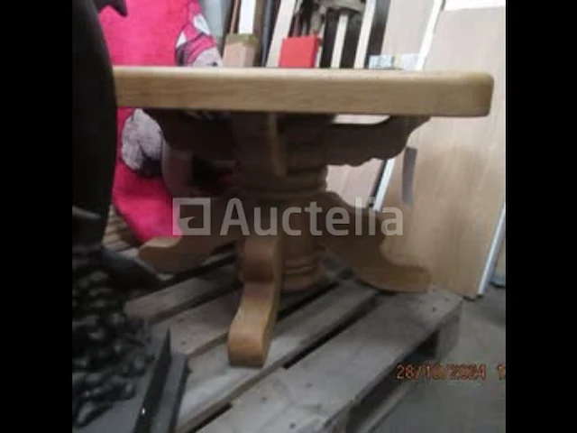 Vierkante eiken tafel/ zeer robuust - afbeelding 4 van  4