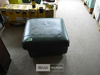 Vierkante lederen poef