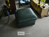 Vierkante lederen poef - afbeelding 2 van  4