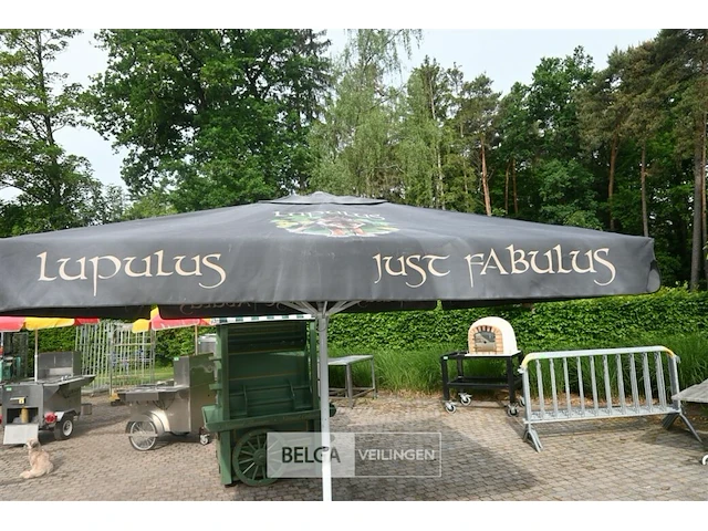 Vierkante parasol met voet - afbeelding 3 van  7