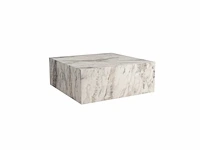 Vierkante salontafel in mdf marmer afwerking xl - afbeelding 2 van  6
