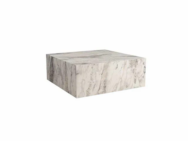 Vierkante salontafel in mdf marmer afwerking xl - afbeelding 11 van  16