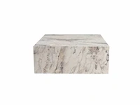 Vierkante salontafel in mdf marmer afwerking xl - afbeelding 4 van  16