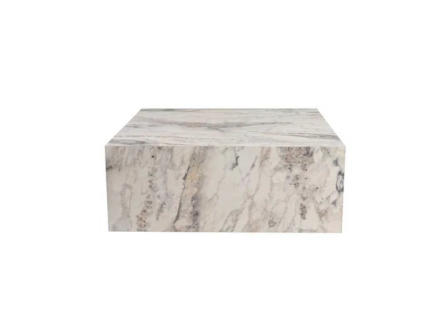 Vierkante salontafel in mdf marmer afwerking xl - afbeelding 4 van  8