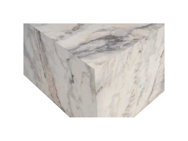 Vierkante salontafel in mdf marmer afwerking xl - afbeelding 5 van  8