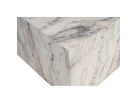 Vierkante salontafel in mdf marmer afwerking xl - afbeelding 5 van  8