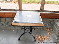 Vierkante terrastafel vv stenen blad - afbeelding 1 van  1