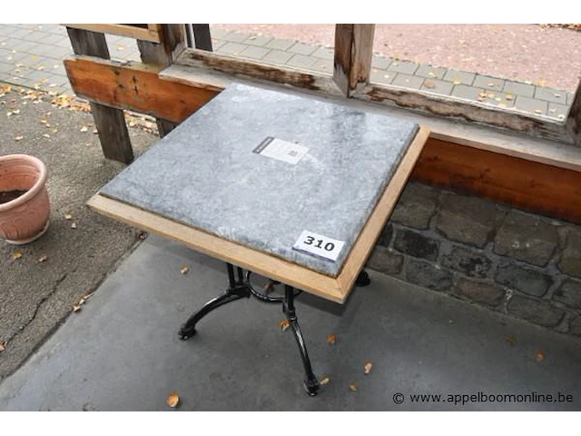 Vierkante terrastafel vv stenen blad - afbeelding 1 van  1