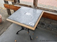 Vierkante terrastafel vv stenen blad - afbeelding 1 van  1