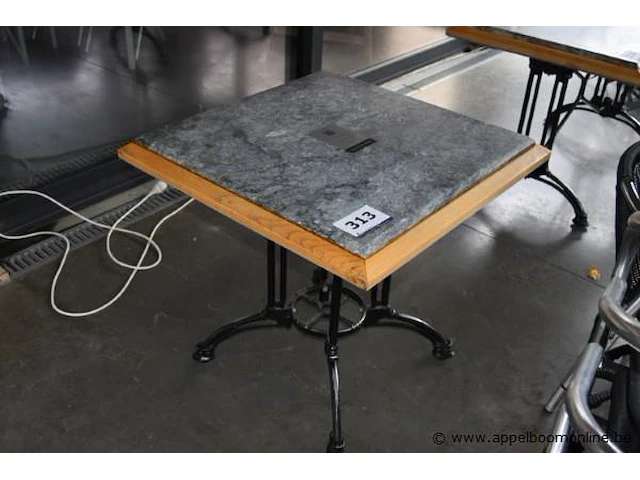 Vierkante terrastafel vv stenen blad - afbeelding 1 van  1