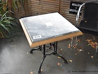 Vierkante terrastafel vv stenen blad - afbeelding 1 van  1